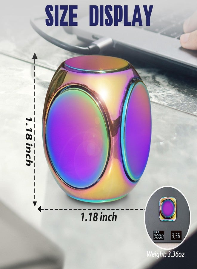 Chilvil Metal Fidget Toys Adults, EDC Figette Spinner Cube Silent Cool Gadgets Stuff Desk Office Toys for Teen ADHD Small Anxiety Finger Quiet Fidgets Stress Relief Items Tools Sensory Gift for Teen Boy Girl - Image 2